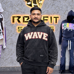 Sweat-shirt à capuche unisexe surdimensionné personnalisé en molleton épais avec appliqué, style streetwear, poche kangourou, étiquette personnalisée - Product Image 1