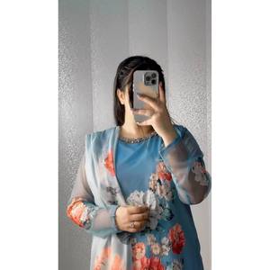 Ensemble de costumes fantaisie à impression numérique pour femmes avec un vrai travail à la main de Khatali - Product Image 2
