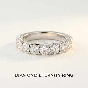 Rizta Jewel Platinum,14kt White Gold & 925Silver Lab Grown Diamond Half Eternity Engagement <b>Couple</b> Bend - Product Image 4