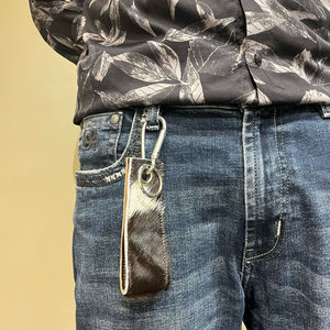 Clip de ceinture en cuir de vachette personnalisé mousqueton porte-clés bracelet en cuir véritable porte-clés cadeau mousqueton sangles porte-clés porte-clés - Product Image 4