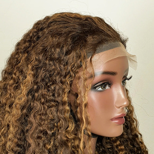 Wholesale Burmese Curly hd <b>Wig</b> 13x4 <b>Full</b> <b>Lace</b> <b>Full</b> Front <b>Wigs</b> Cuticle Aligned Natural Human Hair Burmese Curly <b>Wig</b> Pre Plucked - Product Image 2