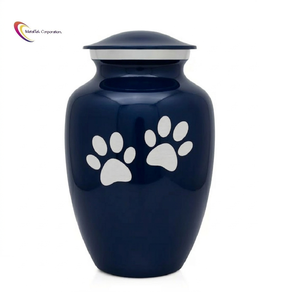 Urnes funéraires pour animaux de compagnie en métal noir de qualité supérieure, élégantes, durables, avec couvercle sécurisé, souvenir commémoratif pour les cendres de chiens et de chats, couleur personnalisée, double patte - Product Image 3