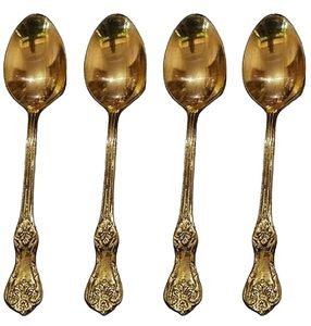 Spoon Fork Metal Cutlery Unique Polished Handle Home Dining Tabletop Dining Handcrafted Cutlery <b>Sets</b> for Luxury Restaurants - Product Image 2