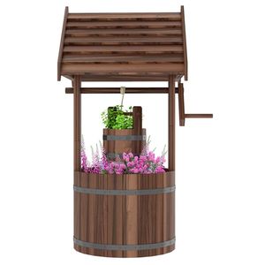 Vaso per Fiori in Legno Carbonizzato, Eleganti Fioriere e Vasi Decorativi - Product Image 5