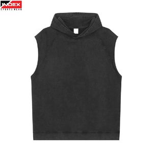 Hoodie sans manches moderne pour homme, vêtements de fitness respirants, veste d'entraînement, design personnalisé, vêtements de sport - Product Image 1