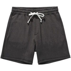 Custom Men's Polyester Woolen Solid Front Logo Gym <b>Shorts</b> Casual Breathable Quick Dry <b>Woven</b> Mid Waist Drawstring Closure <b>Shorts</b> - Product Image 3