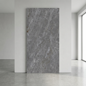 Paneles de losa de tablero de pared de piedra Artificial pulida con patrón de gama alta gris Pietra, azulejos de porcelana sinterizada brillante de 1600x3200mm, salón - Product Image 5