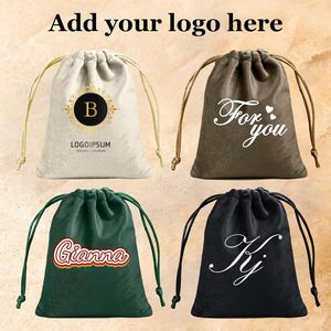 2025 50 pièces sacs de rangement de bijoux en microfibre personnalisés Logo sur emballage cadeau souple avec cordon de serrage pour des Solutions de stockage personnalisées - Product Image 3