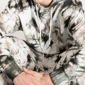 Conjunto de chándal de invierno 100% algodón con capucha y efecto tie-dye para hombre, talla grande, 3D, MOQ bajo, ropa deportiva - Product Image 6