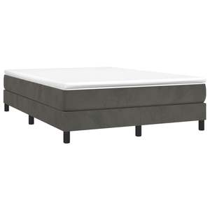 Base de Cama Tapizada en Terciopelo Gris Oscuro 100% Poliéster con Madera Contrachapada y Madera de Ingeniería, Duradera y Elegante - Product Image 3