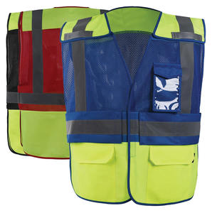 Chaleco de Seguridad de Cero Riesgos, Alta Visibilidad, Reflectante, con Múltiples Bolsillos, Tejido de Malla, para Protección Diaria en el Sitio de Trabajo, Transpirable, para Hombre - Product Image 1