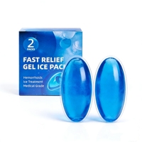 Compresse froide et chaude réutilisable de qualité médicale pour le soulagement des hémorroïdes, gel bleu