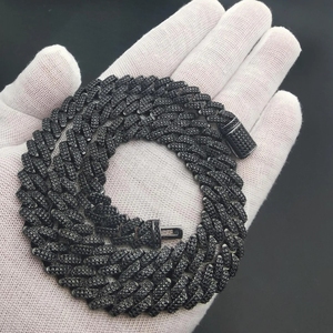 สร้อยคิวบาลิงค์เงินแท้ 925 ขนาด 18 มม. ประดับโมอิสซาไนต์สำหรับผู้ชาย สไตล์แร็ปเปอร์  ผ่านการทดสอบเพชร VVS พร้อมใบรับรอง GRA - Product Image 1