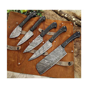Damascus Steel Chef Knife Set Multi Piece Kitchen Cutting <b>Tools</b> With Balanced Handle For Cooking Preparation And Slicing Tasks - Product Image 6