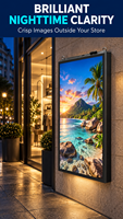 Affichage numérique extérieur 49 pouces, étanche IP66, écran 4K ultra-plat, affichage publicitaire extérieur 4K