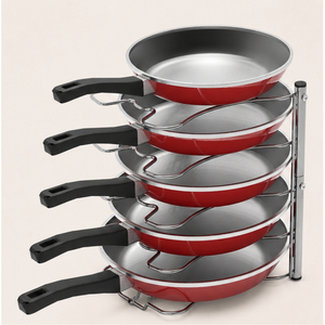 5-Tier Heavy Duty Pots and Pans Organizer Rack Adjustable Metal Cookware Storage Shelf for <b>Kitchen</b> Cabinet <b>Pantry</b> & Countertop - Product Image 3
