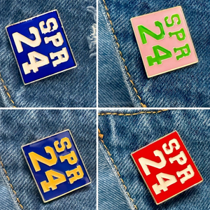 Pin de Solapa SPR 25, Broche de Esmalte Sigma Gamma Rho, Pin con Letras Griegas para Mujer, Accesorio Elegante - Product Image 1