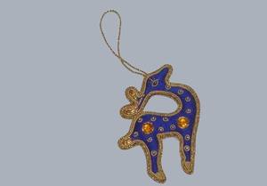 Adorno Colgante de Palmera con Cuentas y Zari |   Parche Bordado con Cuentas |   Decoración para el Hogar para Ramadán, Eid y Navidad |   Exportación al por Mayor - Product Image 2