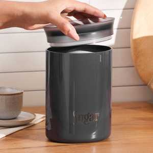 Nordic Custom logo Glazed <b>Tea</b> Coffee Sugar Airtight Storage Jars Kitchen Ceramic <b>Canister</b> Set with Bamboo Lid - Product Image 6