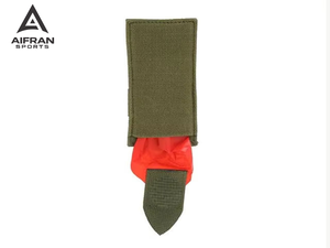 Drapeau de signalisation rouge haute visibilité en nylon durable avec clip pour jeux de paintball - Product Image 3