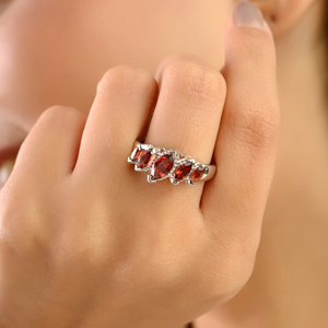 Luxury Wholesale 925 Sterling Silver Genuine Garnet Gemstone Marquise-cut <b>Statement</b> <b>Ring</b> Fine Handmade Jewelry <b>for</b> <b>Women</b> - Product Image 4
