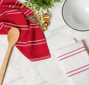 Wholesale Disposable Linen <b>Kitchen</b> Waffle Towels Striped Quick-Dry Compressed Antimicrobial Eco-Friendly Dishes Cleaning Towels - Product Image 3