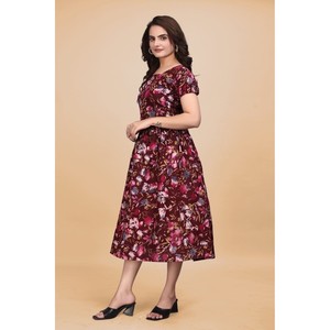 TENDANCE COTON IMPRIMÉ UNE PIÈCE MARRON - Product Image 1