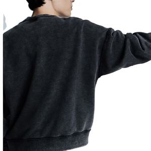 Sudadera de algodón de gran tamaño de alta calidad, sudaderas informales de cuello redondo, ropa ajustada, embalaje personalizado - Product Image 2