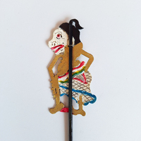 Marionnette Wayang Kulit en cuir indonésien artisanale, décoration de table traditionnelle javanaise, objet ethnique, souvenir