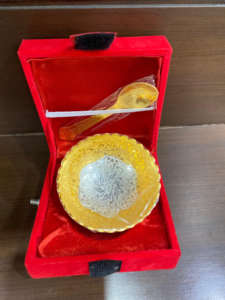 Juego de regalo de tazón de plata bohemio tradicional con cuchara para Diwali - Product Image 2