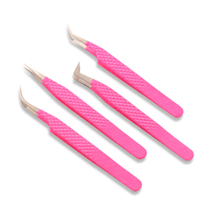 Juego de Pinzas para Extensión de Pestañas de Acero Inoxidable de Alta Calidad Diamond Grip, Punta Puntiaguda, Marca Privada, Venta al por Mayor para Uso Estético - Product Image 2