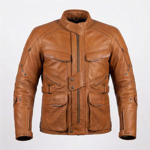 Veste de moto en cuir véritable pour homme de qualité supérieure, nouvelle arrivée, vestes de moto d'hiver, protections amovibles, personnalisables - Product Image 1