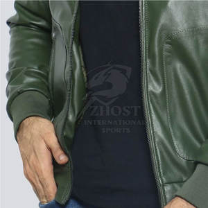 Veste en cuir de haute qualité avec logo personnalisé, vêtements de mode, veste en cuir pour hommes - Product Image 6