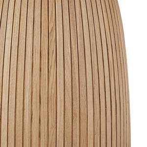 Modern Round <b>Wood</b> Dining <b>Table</b> with Fluted Pedestal Base <b>Solid</b> Oak Finish Circular Kitchen <b>Table</b> for 4 - Product Image 5