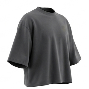 เสื้อยืดผู้ชายสีน้ำเงินกรมท่า ผ้าคอตตอนหนา สไตล์สตรีทแวร์ลำลอง คอกลม แขนสั้น ผ้าฝ้าย 100% แห้งเร็ว - Product Image 2