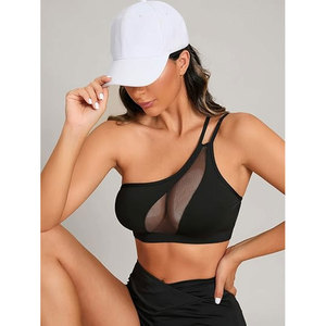 Soutien-gorge de sport respirant et absorbant la transpiration pour femme, en tissu super doux et flexible, avec empiècements en maille, idéal pour le fitness - Product Image 4