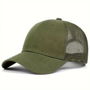 Casquette Trucker Unisexe en Jean 6 Panneaux Ajustable Couleur Unie Décontractée Printemps-Été Adulte Respirante Délavée Motif Point 3D - Product Image 6