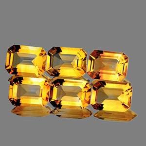 Natural Golden Yellow Citrine Octagon Cut Earth Mined Loose Gemstone High Quality Jewelry <b>Stone</b> Wholesale - Product Image 4