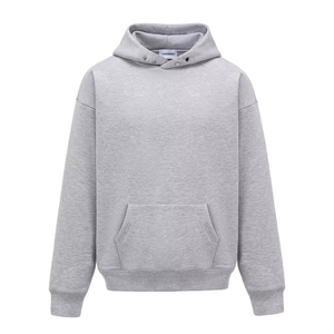 Sweat-shirt à capuche zippé 3D personnalisé pour homme, en coton épais, coupe oversize avec épaules tombantes et logo brodé pour l'hiver - Product Image 1