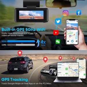 Tư nhân khuôn nhà máy 4K + 1080p phía trước & phía sau ống kính kép Wifi GPS Dashcam Xe DVR hộp đen Video <span class=keywords><strong>Recorder</strong></span> Camara Dashcam - Product Image 5