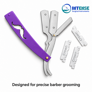 Barber <b>Straight</b> Razor Professional Folding Shavette Razor for Hair Cutting Beard Shaving Grooming - Product Image 1