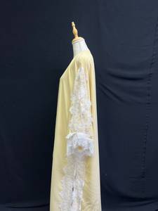 High Quality Modest Turkish Floral V Neck Modest Beaded Sequined Long Sleeve Abaya <b>Muslim</b> Traditional Handmade <b>Wedding</b> Women - Product Image 3
