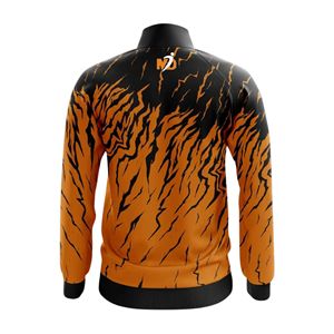 ชุดวอร์มกีฬาผู้ชายคุณภาพสูง ลายเสือ ดีไซน์ทันสมัย เสื้อแจ็คเก็ตซิปเต็มตัวและกางเกงทรงเข้ารูป ชุดออกกำลังกาย - Product Image 5