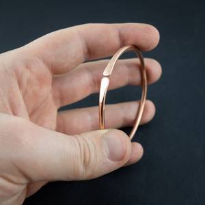 Engraved Copper Bangle <b>Bracelet</b> Artistic Pattern Handmade Metal Jewelry Wholesale Supplier - Product Image 3