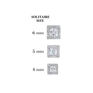 WOMEN LUXURY HIGH CARBON DIAMOND STUD <b>EARRINGS</b> 925 STERLING SILVER ELEGANT EVERYDAY WEAR BRIDAL JEWELRY GIFTS FOR GRADUATION - Product Image 4