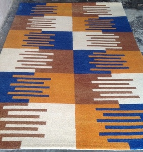 Tapis Gabbeh Moderne en Coton Tissé Graphique Floral Géométrique Tapis de Haute Qualité Bleu Orange Marron Salon Grossiste en Vrac - Product Image 3