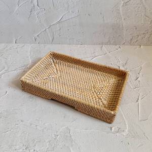 Hand Woven <b>Cheap</b> Price High Quality Rattan Bamboo Rectangle <b>Basket</b> Seagrass Trays - Product Image 5