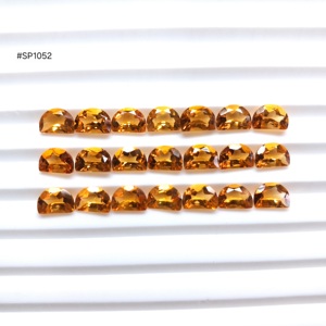 3A Grade Citrine Madeira Ex1 <b>D</b> Shape Loose Gemstone Set 7x5mm Total 16.65CT Rich Golden Yellow Stones For Fine Jewelry Making - Product Image 1