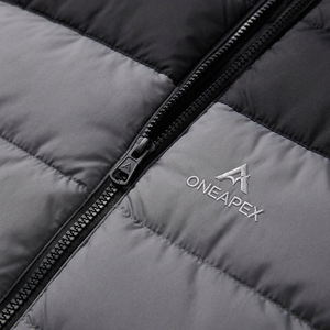 Veste matelassée à capuche pour homme, noire et grise, chaude, imperméable, légère, pour l'hiver et les activités de plein air, One Apex - Product Image 6