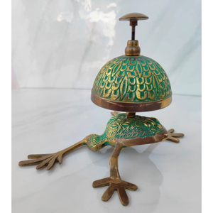 Campana de Escritorio de Latón Macizo de Primera Calidad, Campana de Mostrador de Metal Pulido Hecha a Mano para Recepción de Hotel, Oficina, Conserjería y Servicio al Cliente - Product Image 6